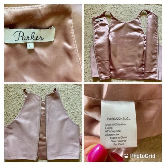 Parker halter style cropped leather top - Picture 12 of 17